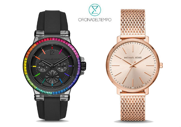 Reloj Michael Kors negro y rosado