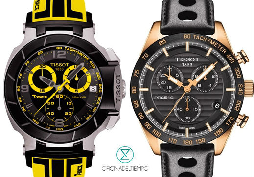 reloj Tissot negro y amarillo y reloj Tissot negro con dorado