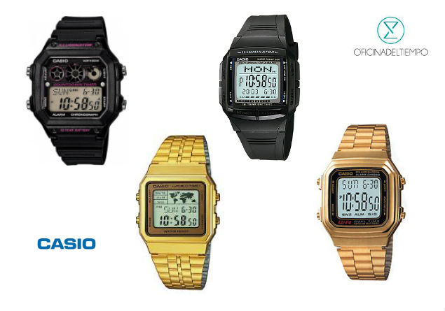 Relojes Casio en diferentes colores 