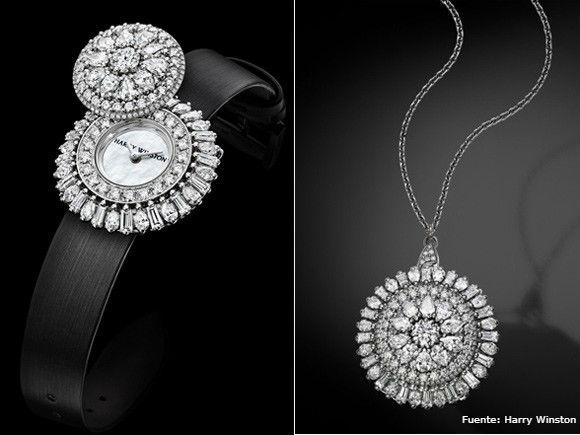 Relojes Harry Winston con cuiertas de joyas y oro blanco